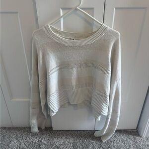 Elegant Women's Cream Knit Sweater